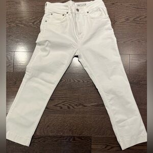 Zara White Ankle Jeans with Stretch